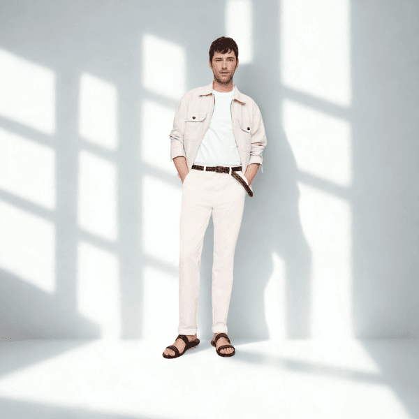 Banana Republic Men’s Classic White Chinos – Size 36x34